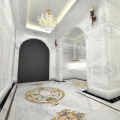 luxury Residential Villa interior design high-end handcrafted Marble Waterjet 3d marble floor design for hotel Lobby